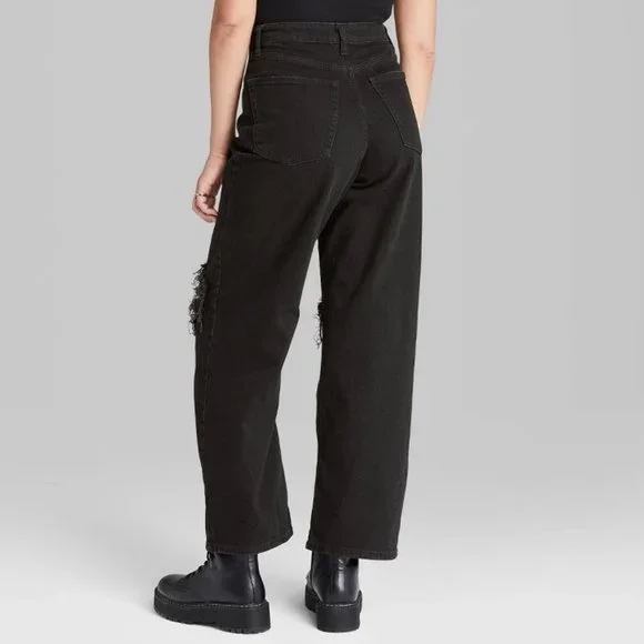 WILD FABLE Super-High Rise Distressed Baggy Jeans 𝐍𝐄𝐖 𝐖𝐈𝐓𝐇 𝐓𝐀𝐆𝐒! - Picture 6 of 14